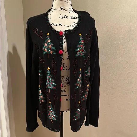 Basic Editions Christmas Cardigan Sweater - Picture 1 of 9